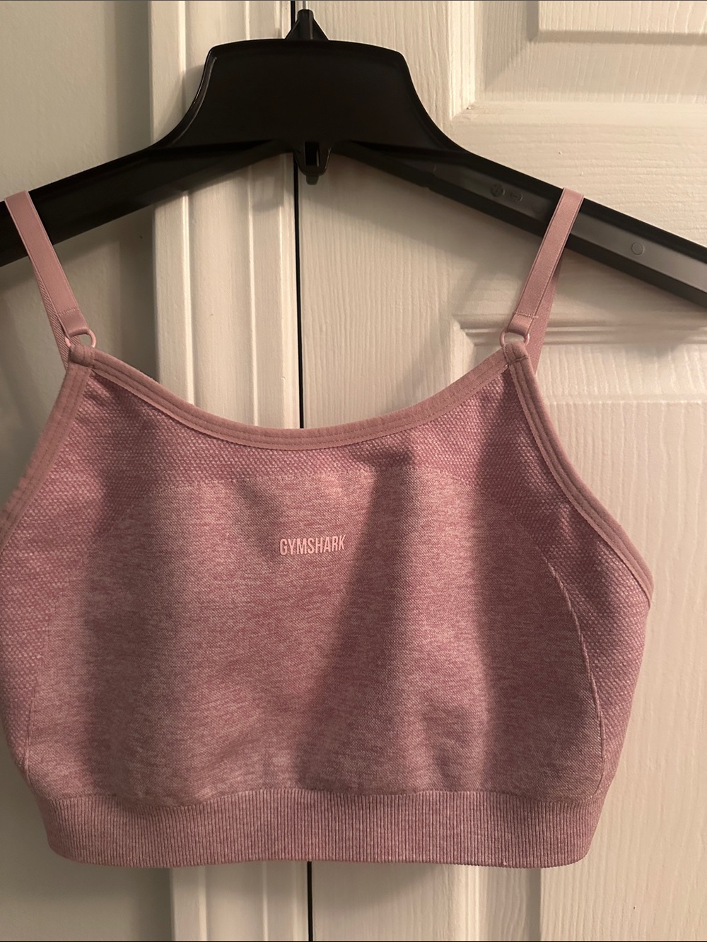 Gymshark Dusty Pink Bralette / Sportbra - front & back logos / Size Medium